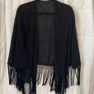 Fringed detail cardigan